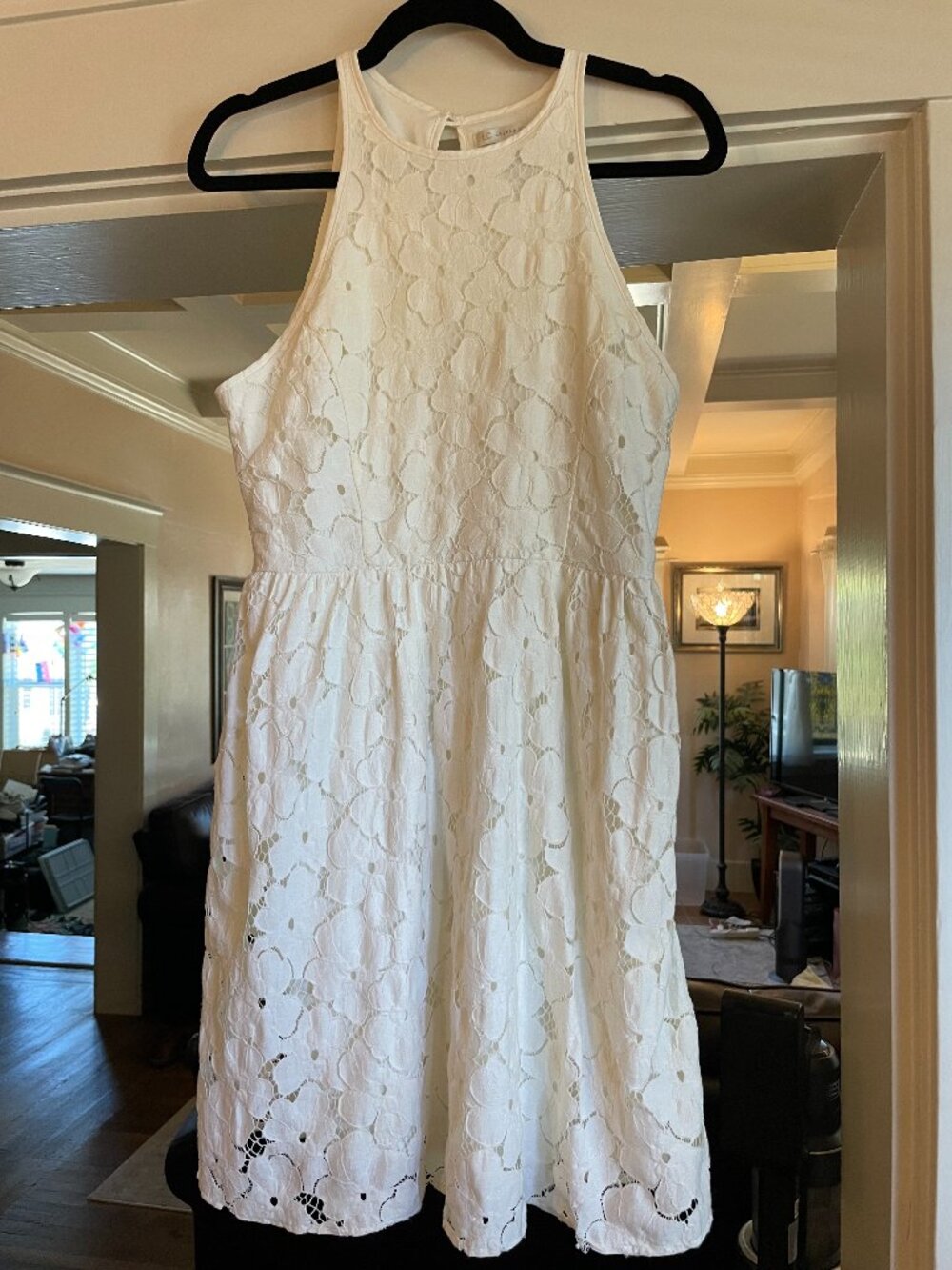White Lace Halter Dress, LC Lauren Conrad - 6